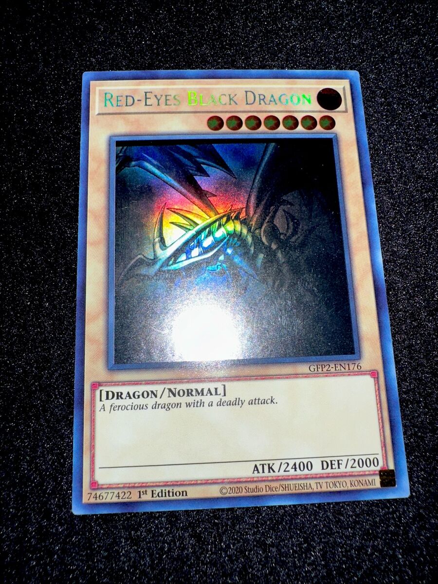 🔥YUGIOH • RED-EYES BLACK DRAGON • GHOST RARE • GFP2-EN176 🔥YUGIOH • RED-EYES BLACK DRAGON • GHOST RARE • GFP2-EN176