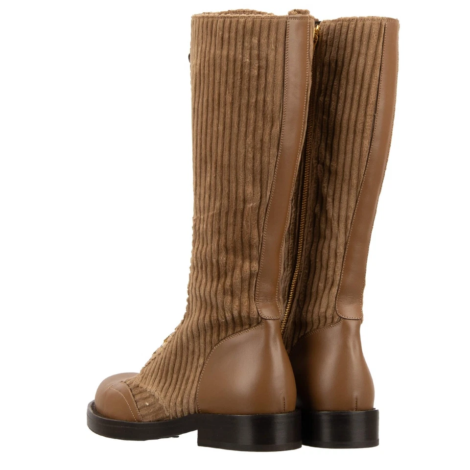 Dolce & Gabbana вельветовые сапоги туфли Braun 40 США 10 12609 - Изображение 3 из 4