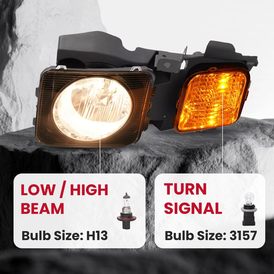 Faros HECASA lado conductor y pasajero para Hummer H3 deportivo utilitario 2006-2010 Foto 2 de 4