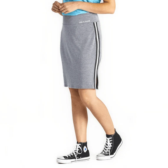NWT (SNUG FIT) Women's Life Is Good Supreme Blend Gray Skirt ~21
