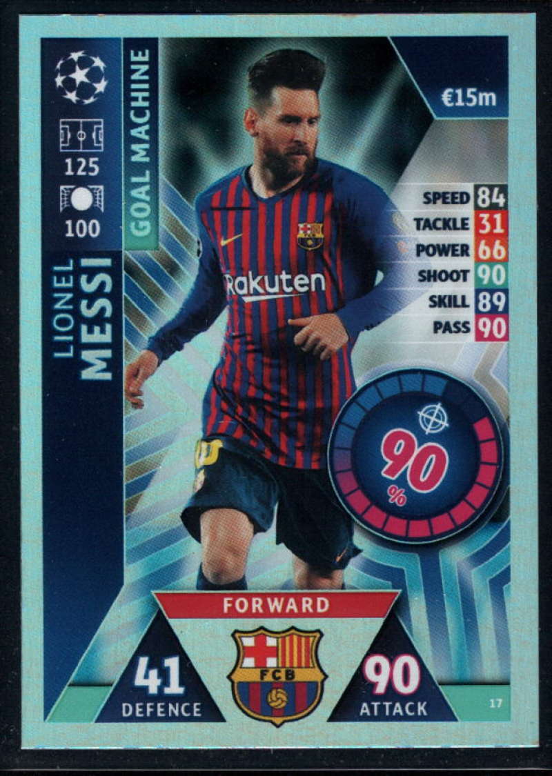 2018-19 Topps UEFA Champions League Match Attax #17 Lionel 2018-19 Topps UEFA Champions League Match Attax #17 Lionel