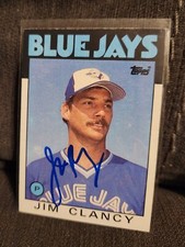 Jim Clancy Autograph Signed 1986 Topps Toronto Blue Jays