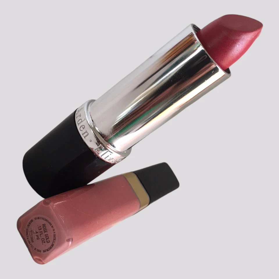 Elizabeth Arden Beautiful Color Lipstick Wildberry 33 + Rose Gold Lip Gloss SET - Image 2 of 4