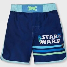 Boys' Star Wars Lined Swim Trunks - Disney Store - blue - size 4 - new