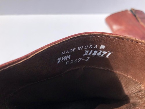 Vintage 1970s Mens Brown leather DEXTER ankle zip boots 7.5M Great Condition! - Picture 6 of 6