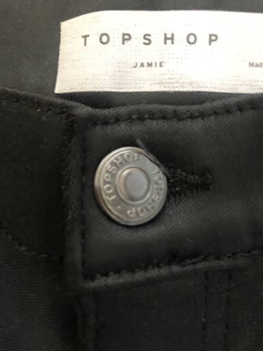 Top Shop Jamie Jeans Black W25 L30 - Picture 3 of 4