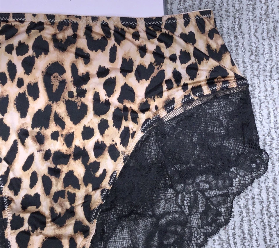 Victoria's Secret Muy Sexy Nuevo con Etiquetas XXL Estampado de Leopardo Cintura Alta Calzoncillo Panty Encaje Foto 4 de 4