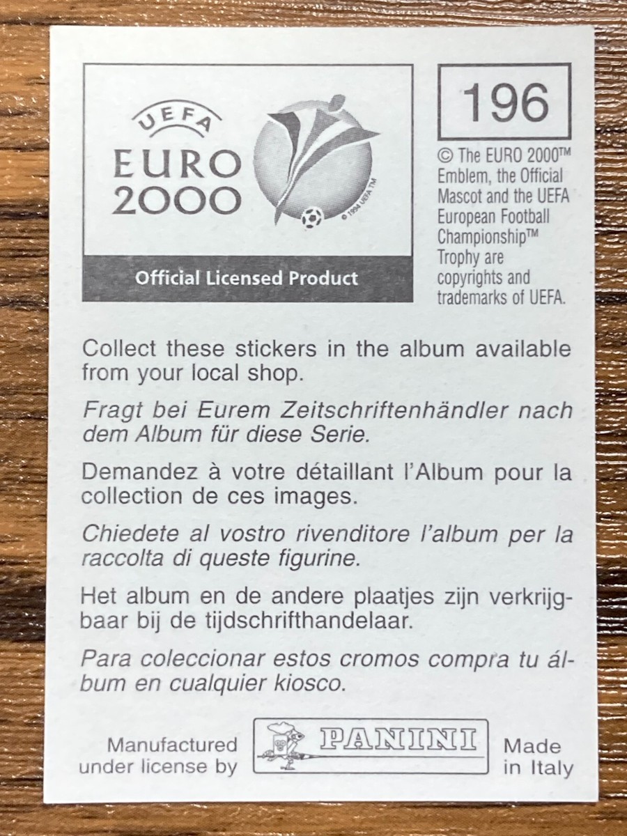Panini EURO 2000 Stickers Seal No.196 Francisco Jemez PACO | eBay