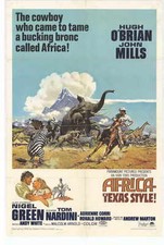 AFRICA - TEXAS STYLE Movie POSTER 27x40 Hugh O'Brian John Mills Nigel Green Tom