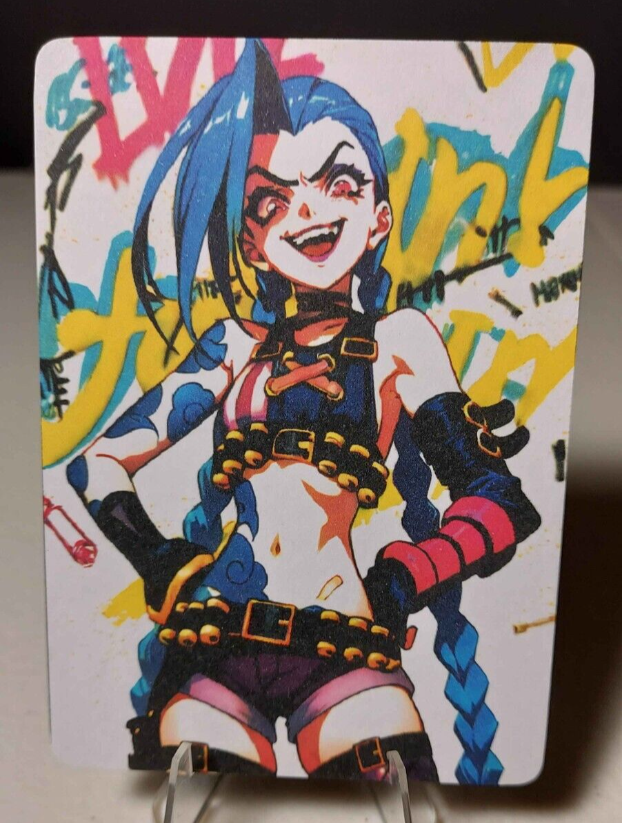 Jinx Full Art Goddess Story League of Legends Waifu Trading Card