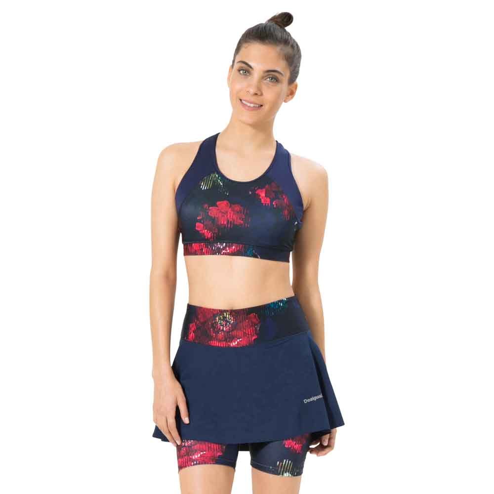 Desigual Night Garden Run Pro Bra bluee , Base layers Desigual , running Desigual Night Garden Run Pro Bra bluee , Base layers Desigual , running