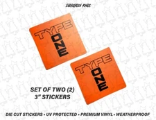 2x Spoon Sports Type One Orange Sticker decals NSX s2000 Type R DC2 EK9 EG6 JDM