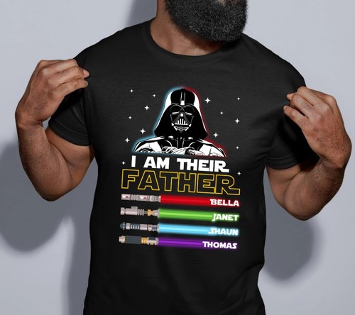 I Am Their Father Custom T-Shirt, Custom Kids Name Shirt For Dad ...