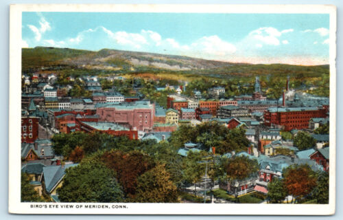 Meriden Connecticut Postkarte aus der Vogelperspektive - Bild 2 von 3