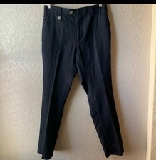 Auth. VERSACE Jean Couture Classic Black Pants Made In ITALY