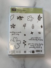 Stampin Up LOVE  AFFECTION stamp set pansy/leaves/happy/smile