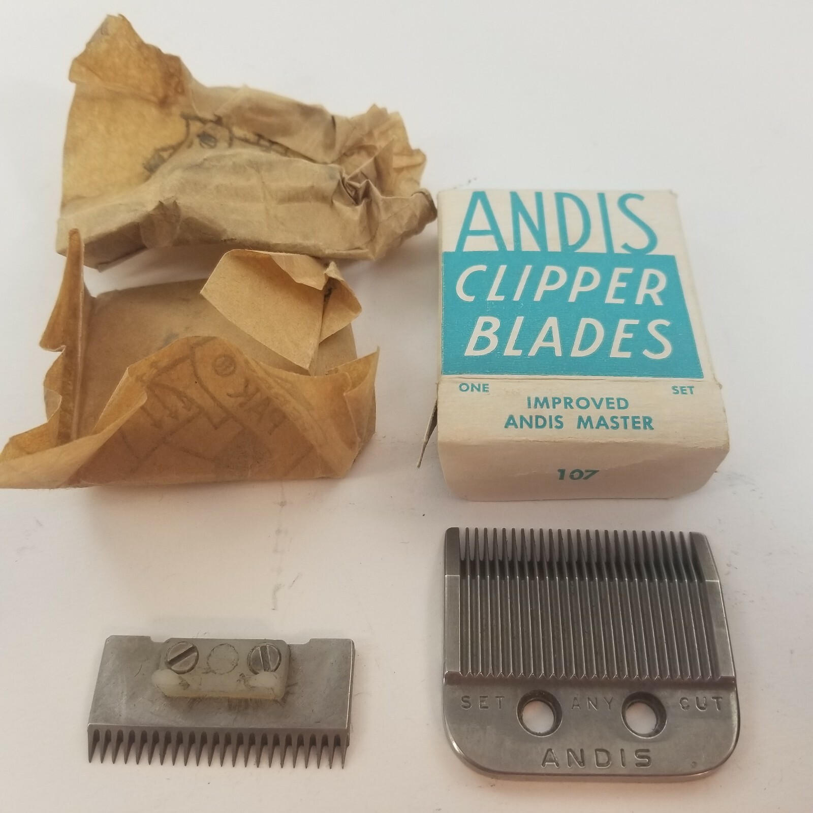 vtg Improved Andis Master Hair Clipper Replacement Blade 107 Model M