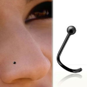 Piercing Nose Tire Cap Black Color Steel Ball Shape 316 L Ebay