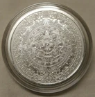 1oz Aztec Calender Silver Round Coin Tonatiuh Sun Stone ~ Emperor Cuauhtemoc