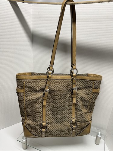 Bolso de Mano Coach Gallery Signature Jacquard No. M0749 - Cartera F11527 incluida - Imagen 12 de 24