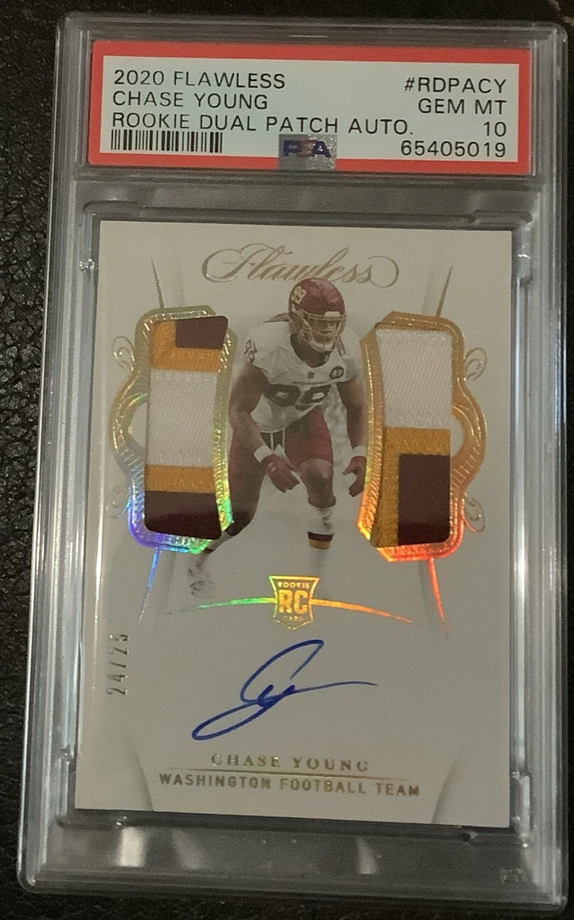 Chase Young Panini Flawless Rookie Dual Patch Autographs #RDPACY Base