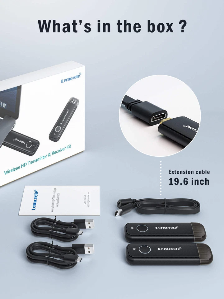 HDMI Wireless Transmitter Receiver HDMI drahtlos Übertragung G57 50M - Bild 3 von 4