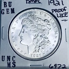 1921 BU GEM MORGAN SILVER DOLLAR UNC MS+++ U.S. MINT RARE COIN 6972