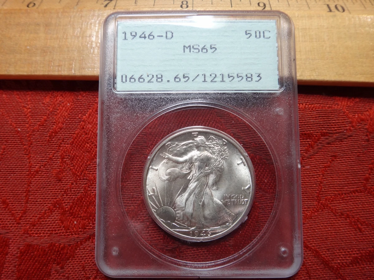 MS 65 Graded 1946 Year Liberty Walking Half Dollars (1916-1947