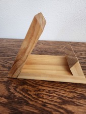 Handmade Wooden Cell Phone and Tablet Holder. Made from Knotty Alder