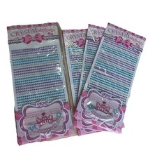 Crystal Style-up rhinestone Smart Phone Purple Stickers DIY Kids Toys Lot Of 10