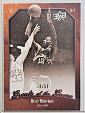 Oscar Robertson #/50 UD Greats of the Game Gold 2009-10 Upper Deck #35 HOF GOTG
