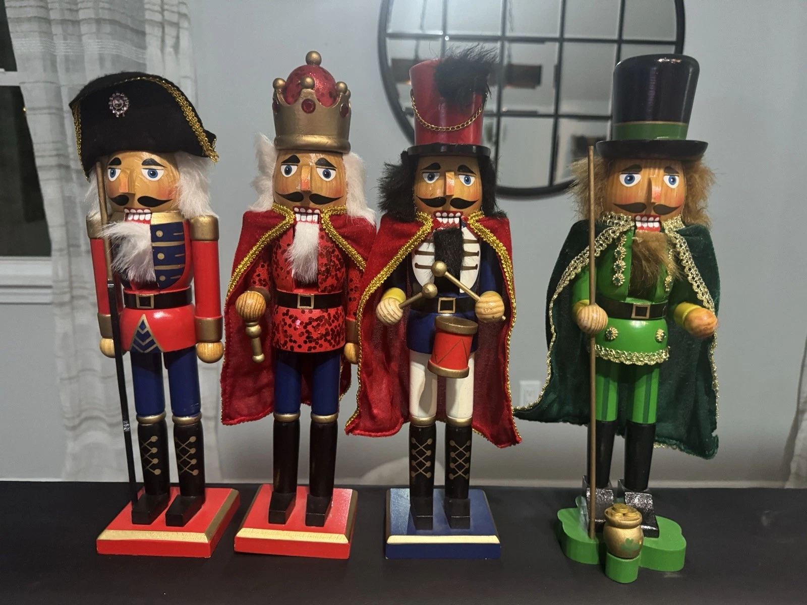 Set Of 4 15" Wooden Set Of Nutcrackers