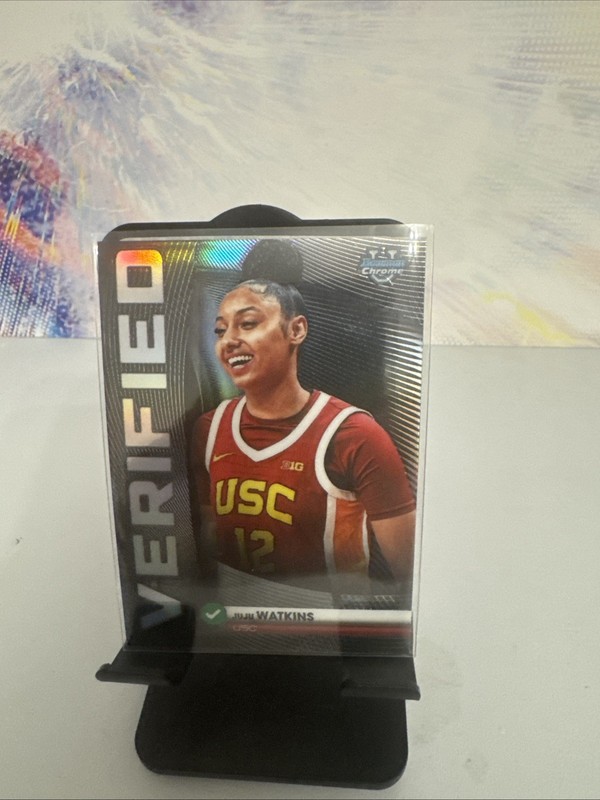 Topps 2024-25 Bowman University Chrome JuJu Watkins USC Verified Refractor BV-8