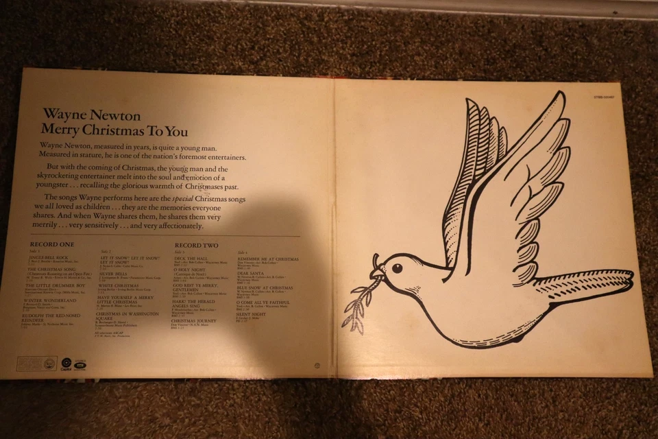 WAYNE NEWTON MERRY CHRISTMAS TO YOU DOUBLE ALBUM 1970 VG++ TO NM VINYL ! - Image 3 of 4