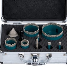 Diamond Core Drill Bit Set 10PCS/Case Hole Saw Cutter for Tile Porcelain Marble