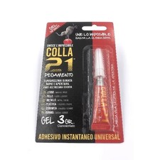 COLLA 21 CIANOACRILITO IN GEL BLISTER 3 GR. OFFERTA - Ferrero Ferramenta