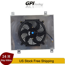 Aluminum Radiator Shroudfan For 1983-1989 Dodge Omni Plymouth Horizon Expo