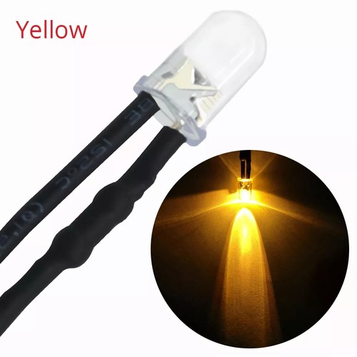 Small LED Light Clear Bulb Round Top Indicator PCB Attached Pre-Wired 5V-12V DC - Picture 67 of 84