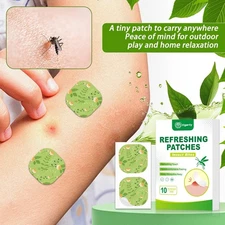 10Pcs Insect Bite Relief Sticker Instant Itch Sting Soother Kids Adults Portable