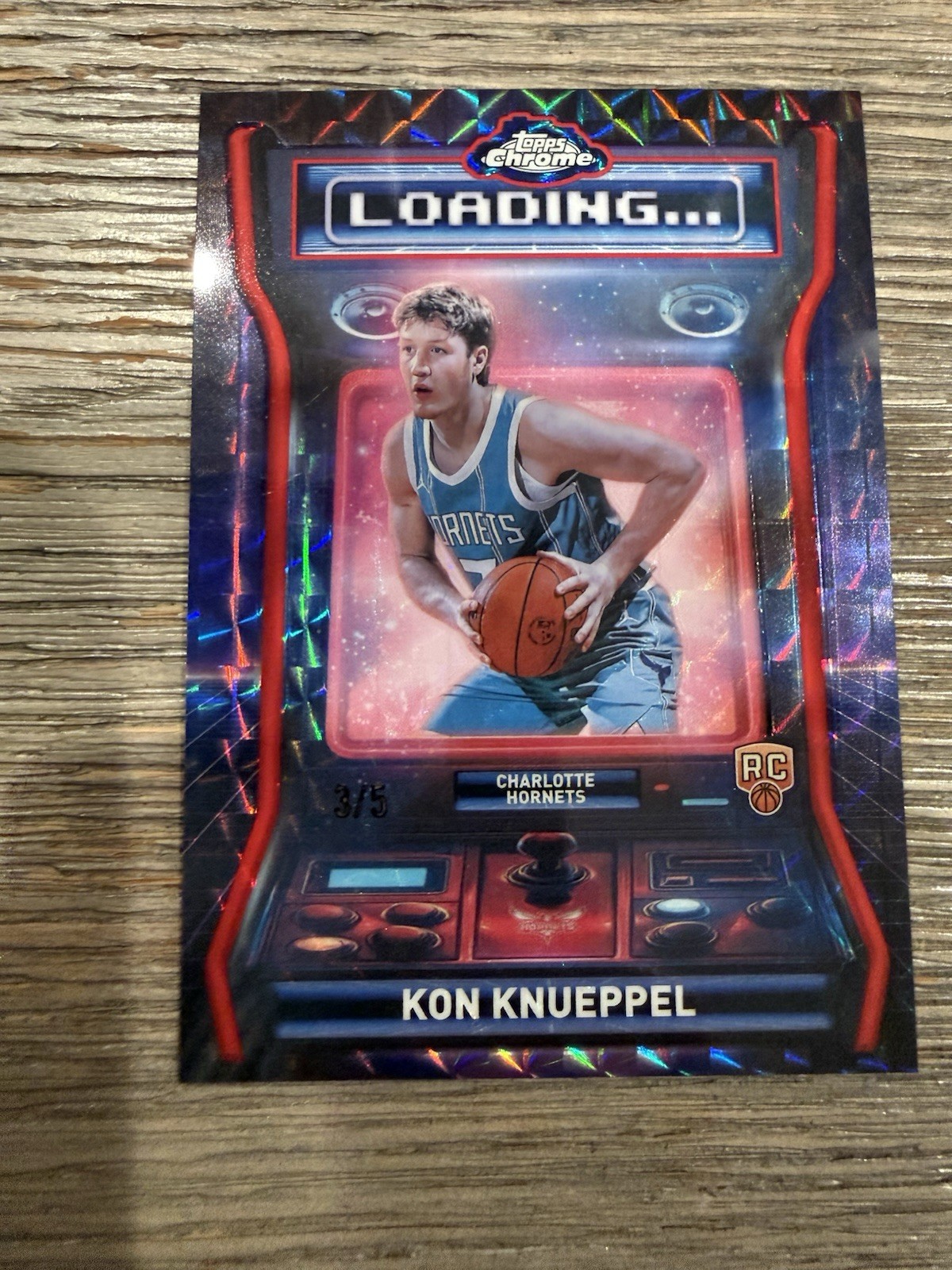 KON KNUEPPEL 2025-26 TOPPS CHROME LOADING ROOKIE RED GEOMETRIC RC /5