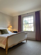 Pair of full-length made to measure velvet curtains