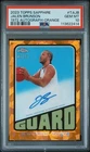 2023 TOPPS CHROME SAPPHIRE EDITION 1972 AUTO ORANGE JALEN BRUNSON 3/25 PSA 10