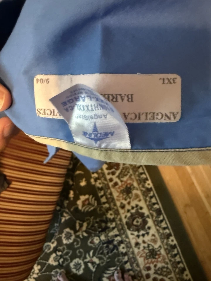 Medline AngelStat 3XL Ceil Blue Scrub Tops Unisex, Angelica Color Coding, 3x - Image 2 of 3