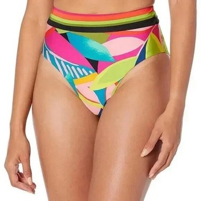 Trina Turk Rainforest Reversible Hi-Waist Bottom in Multi Size 6