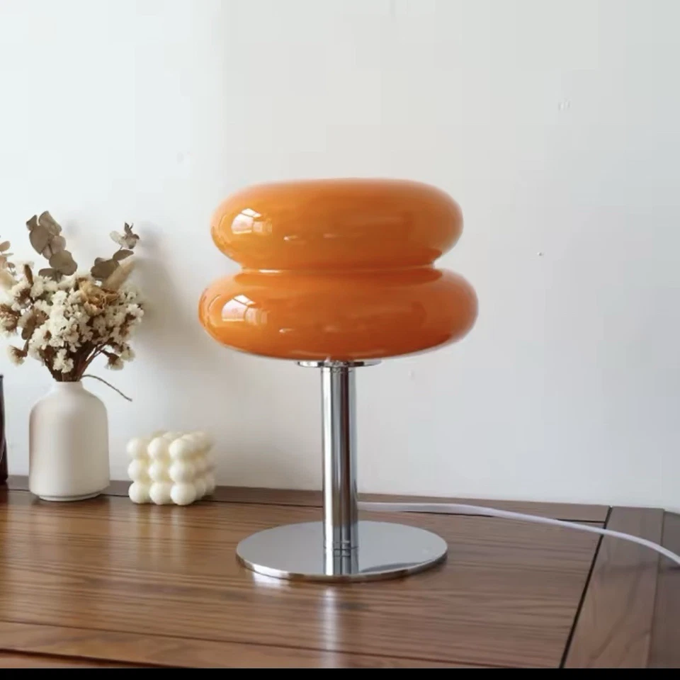 Lámpara de Mesa Cristal Vintage | Luz de Noche USB Regulable - Imagen 2 de 4