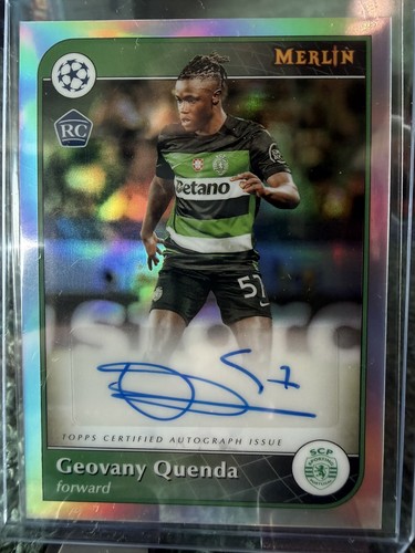 Topps Merlin UEFA Club Competitions Geovany Quenda Sporting RC Auto #AU-GQ