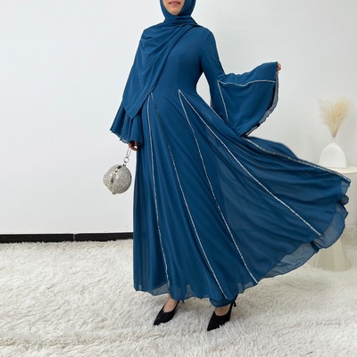ladies islamic dress Black Long Dress for Muslim Ladies 279310S