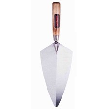 10" Bricklayer Trowel Hardened Steel Blade Wooden Grip Handle Lightweight Amtech