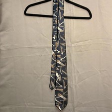 Navy and gold vintage Craftsman necktie made in USA