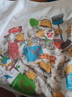 Vintage Retro Wombles Pillow Case From 70s / 80s 75cm x 48cm St Michael